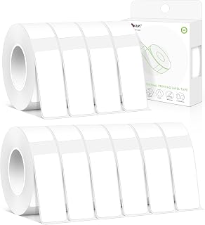 PARLAIM Label Maker Tape,Thermal Label 0.55"X1.18",Thermal Sticker Compatible with D30 Label Printer,Self-Adhesive Sticker Tape for for Home Office Small Business,2100Labels/10Rolls(White)