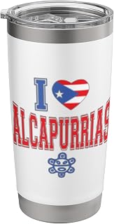 Puerto Rico Flag Puerto Rican Food I Love Alcapurrias Stainless Steel Insulated Tumbler
