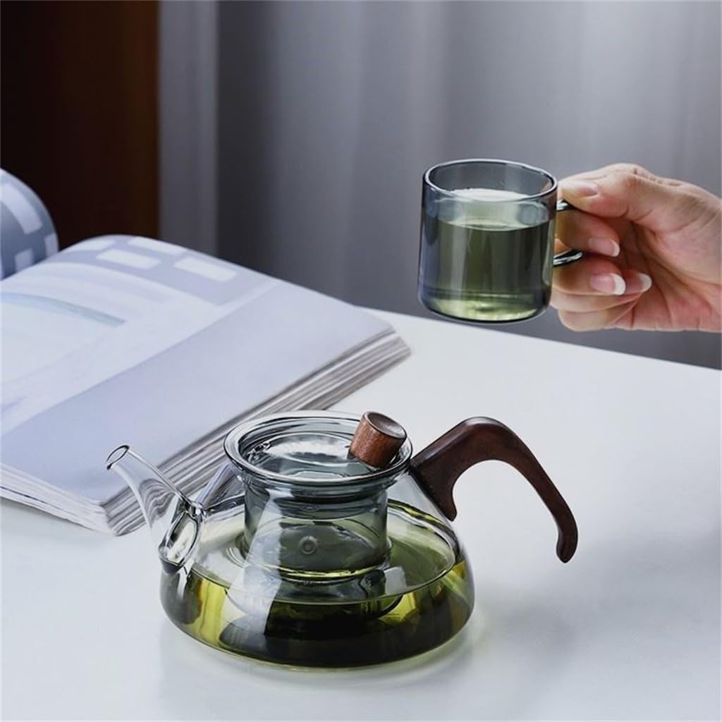 Round Stove Teapot High Temperature Glass Tea Set Special Home Boiling Water Single Pot