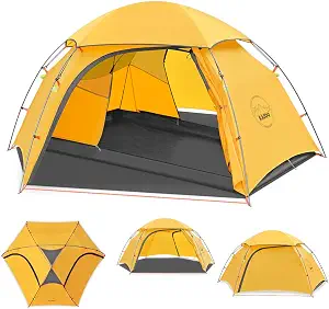 KAZOO Waterproof Backpacking Tent Ultralight 2-Person Camping Tent with Aluminum Frame