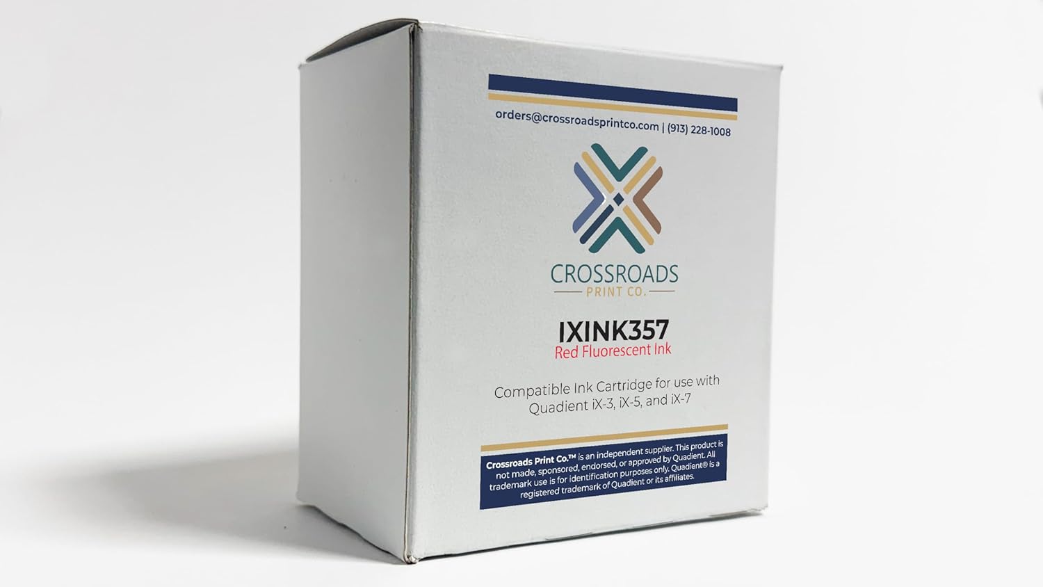IXINK357 Compatible Ink Cartridge for Quadient iX-3, iX-5, iX-7 & iX-7 Pro Postage Meter | USPS Compliant Fluorescent Red Ink | Made in USA