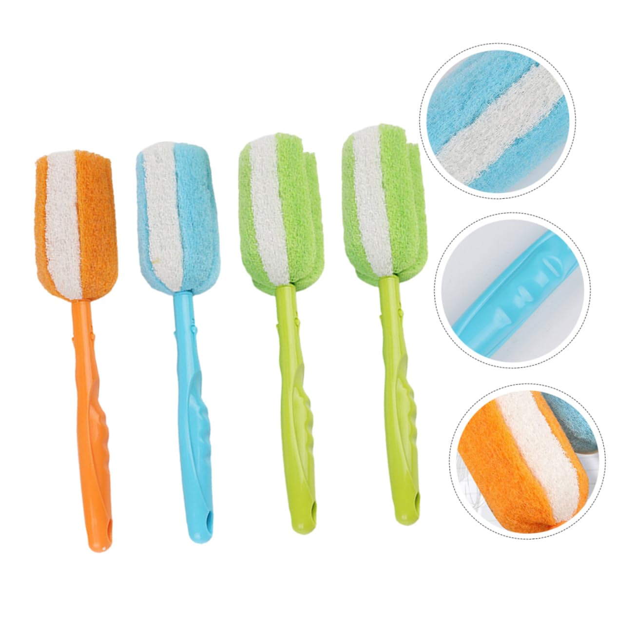 VALICLUD 3 Set Spazzole Per Bottiglie E Tazze Spazzole Multi Per Cucina Design Appeso Per Contenitori Colore Casuale 4 Pezzi*3