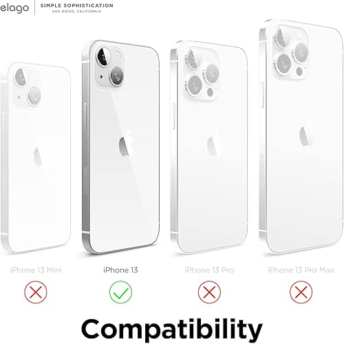 Miniatura 5 de elago Compatible con Funda para iPhone 13, Funda de Silicona Líquida, Cubierta Protectora de Pantalla y Cámara de Cuerpo Completo, A Prueba de