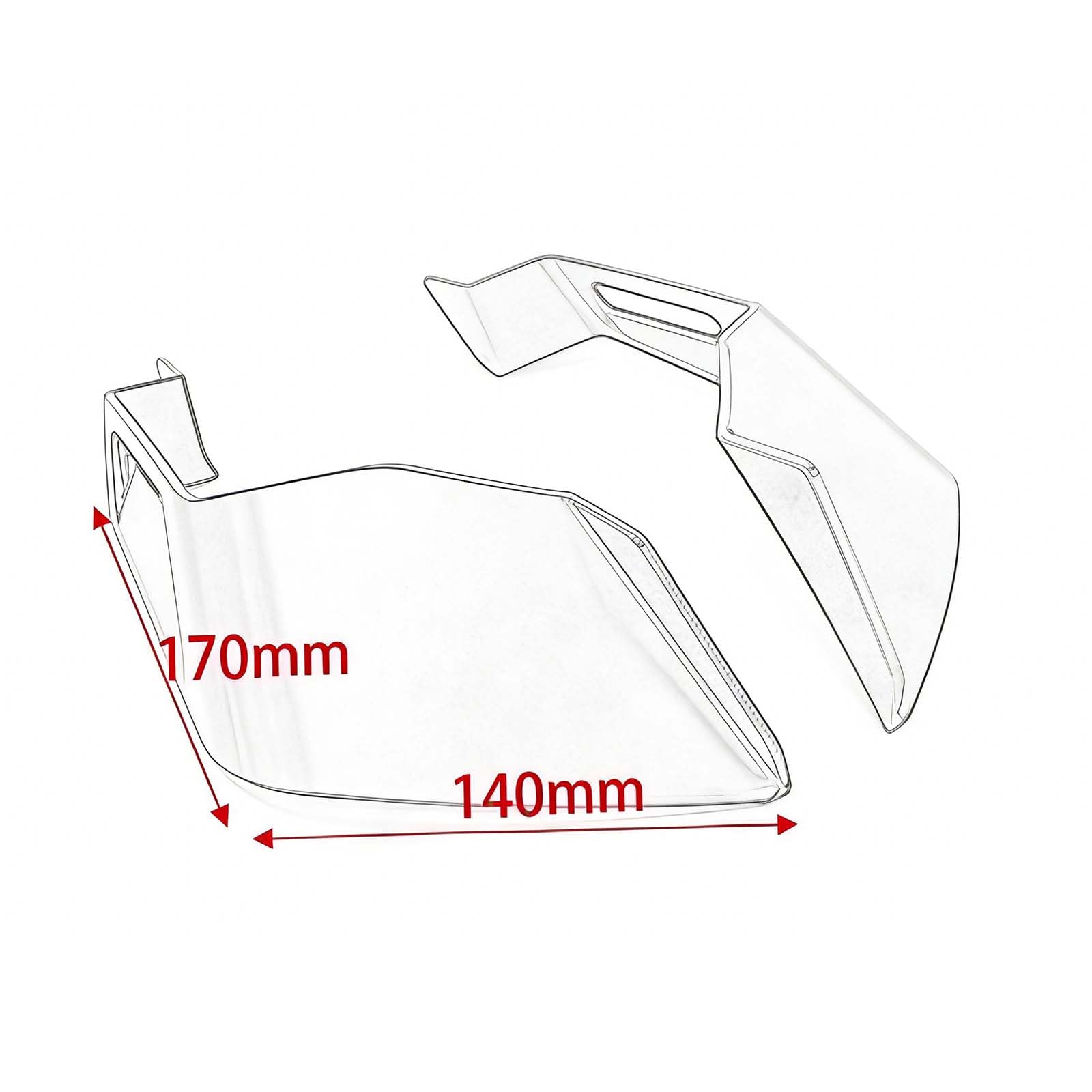 Aerodynamischer Flügel für Kymco CV3 2022-2026 Motorrad Seitenspoiler Frontverkleidung Winglets Carbon Optik Schwarz Windabweiser Sport Tuning Zubehör, Carbon Fiber Texture