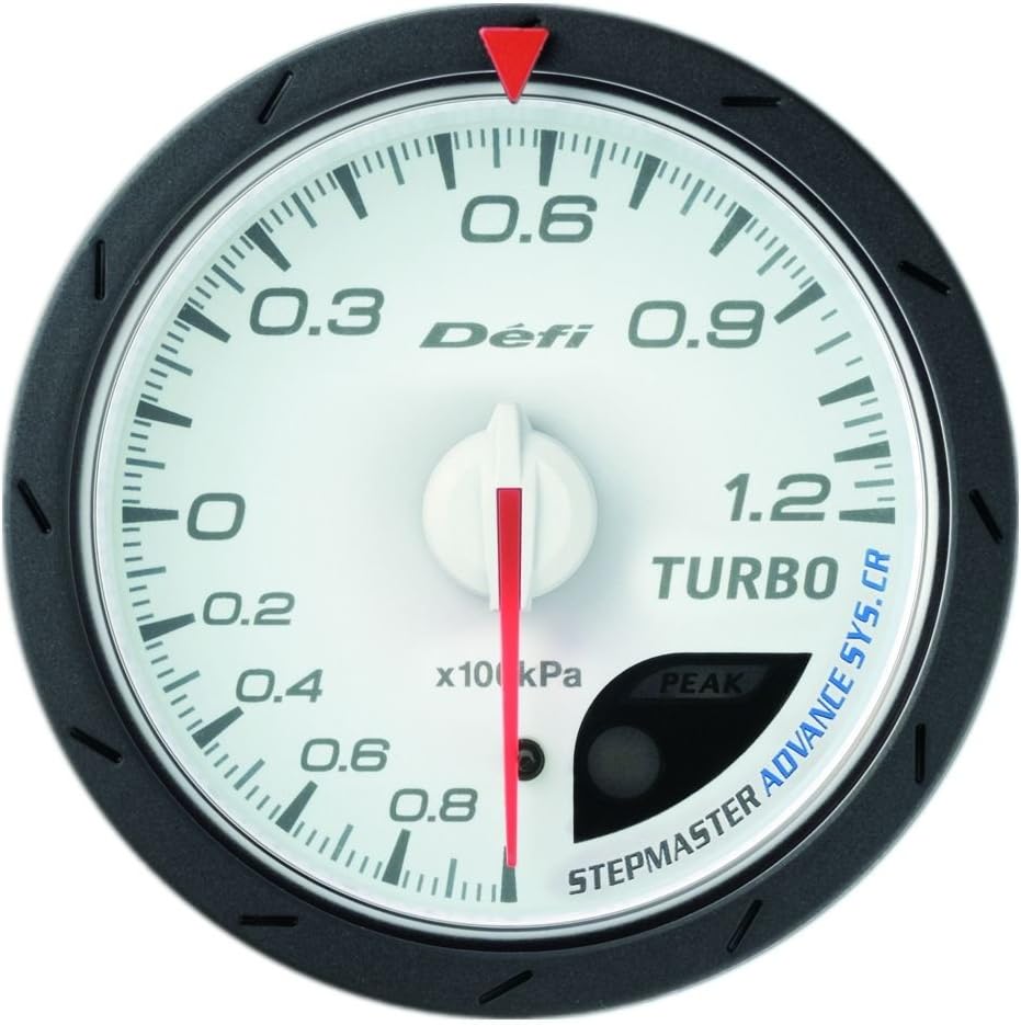 Defi DF08701 Advance CR Bar Boost Gauge, White, 60mm