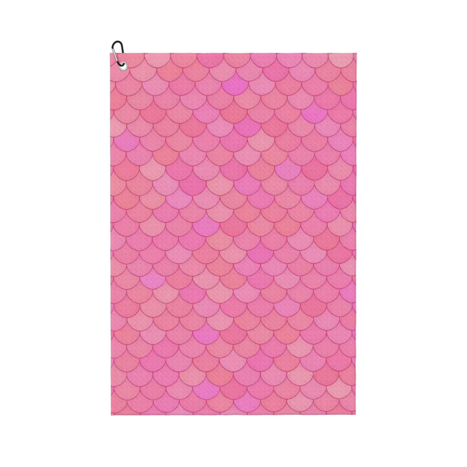 BSDFGSDD Pink Mermaid Scale Golf Towel 24 x 16 inches