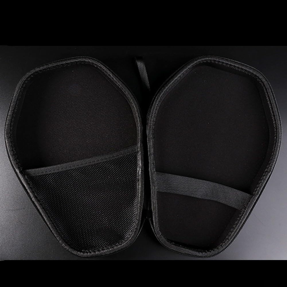 Estuche para raqueta de tenis de mesa, bolsa de paleta de pong, cubierta rígida de EVA, caja de almacenamiento de doble bate, soporte portátil para raquetas, funda deportiva a prueba de