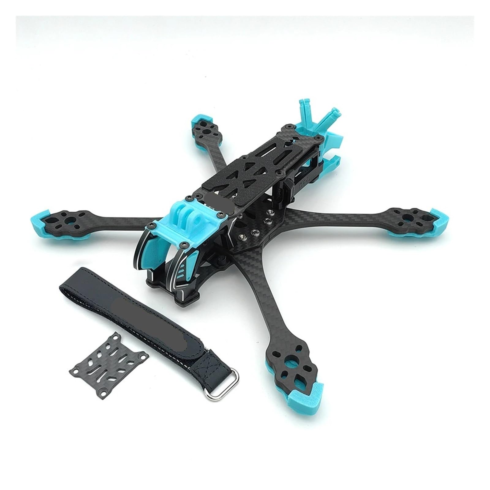 Mark5 O4 Pro FPV Rahmen Kit X/DC Version 5 zoll Carbon Fiber Quadcopter Racing Drone for RC freestyle DIY teile(X frame kit blu)