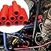 Spark Plug Protect Boot 1800 Degree Heat Shield Thermal Protection Insulator Sleeve Spark Plug Wire Boots 6 inch for Car Truck (Pack of 8) (Red)