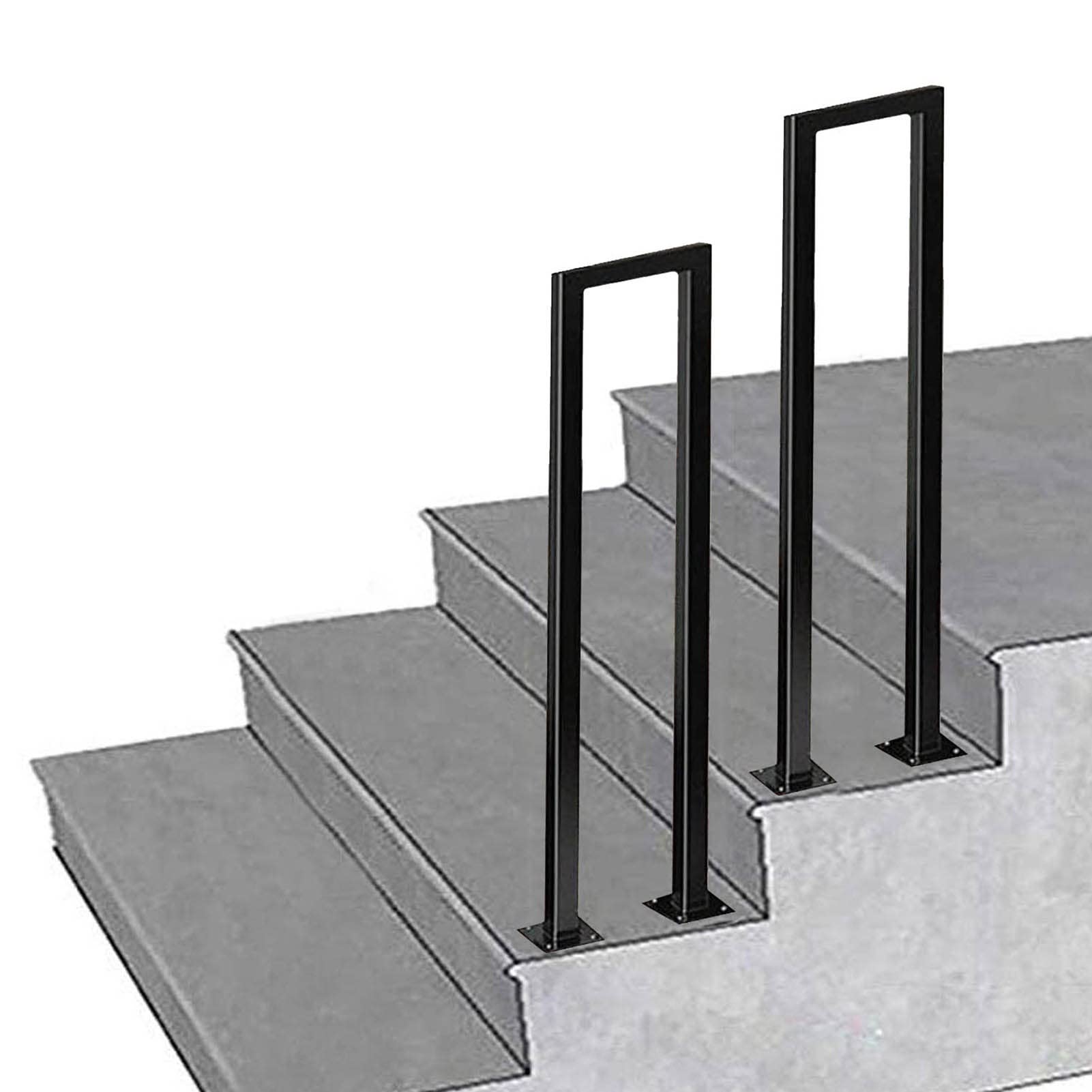 Rampe d'escalier de transition style industriel de 55 cm