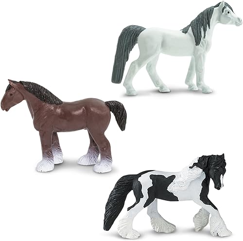 Miniatura 5 de Safari Ltd. Horse Lovers TOOB - 8 figuritas: Gypsy Vanner, Clydesdale, Arabian, Percheron, Quarter, Palomino, Cowboy, Cowgirl - Figuras de juguete