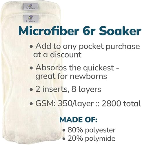 Miniatura 5 de Kanga Care Rumparooz G3 AWJ - Pañal de tela reutilizable, tamaño único, patentado, doble escudete interior, 2 piezas de microfibra (6-55+ libras),