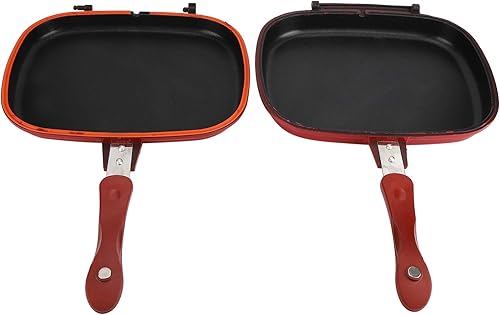 Miniatura 8 de Gavigain Sartén de aluminio de doble cara, antiadherente, compatible con estufa eléctrica, 12 pulgadas