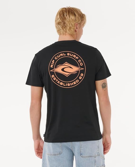 Rip Curl Men's Graphic Short Sleeve Crew Neck T-Shirt, Standard Fit