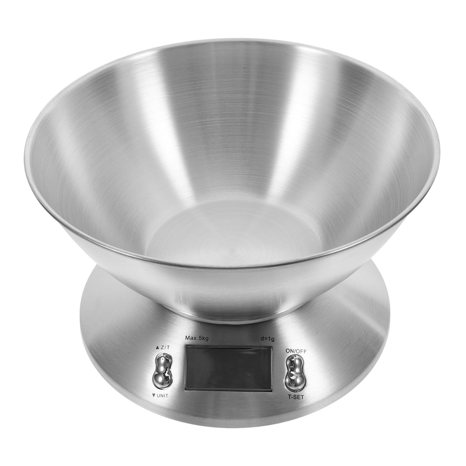 Báscula Electrónica Doméstica Báscula Digital para Alimentos 5000g Acero Inoxidable Plata Alta Precisión Gran Capacidad para Cocina y Meal Prep