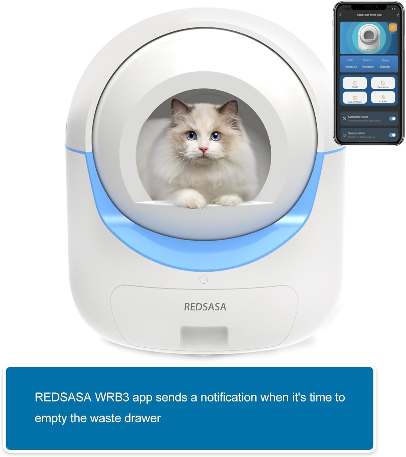 Cat Litter Box Liners, 40 Count, Ultra-Thick, Scratch-Proof, Waterproof, Tear-Resistant, Compatible with Self-Cleaning Litter Boxes