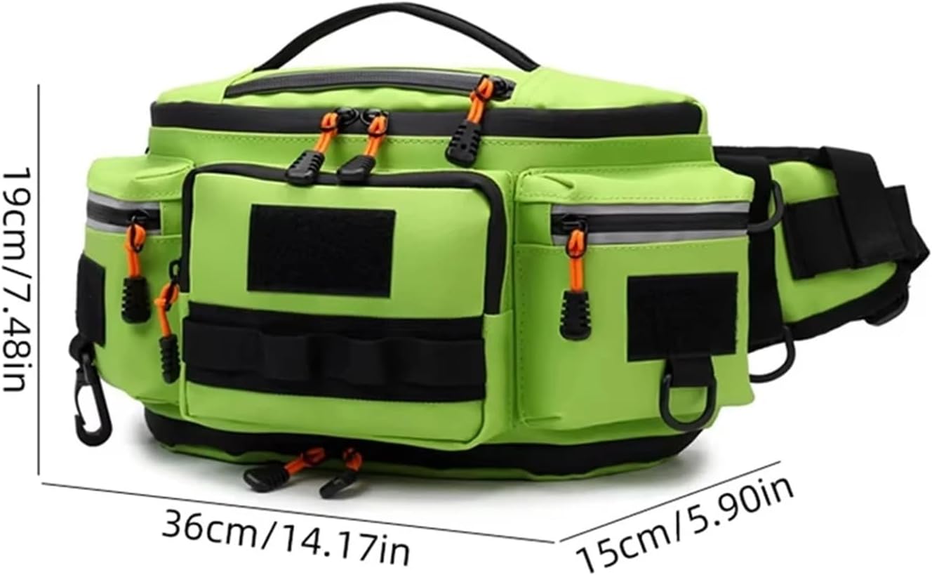 Camping Waist Bag Chest Travel BackpPouch For Men Cycling Hiking Outdoor Sport Crossbody Molle Tactical Belt Fishing Fanny Pack(Black)