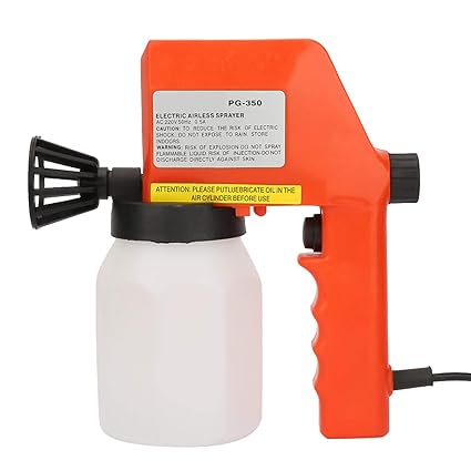 Spray Gun for Painting Voltage: 220V 600ml Spray Gun Ergonomic for Heavy Machiner Automotive Parts Switchboards Control Panels(European Standard 110V)
