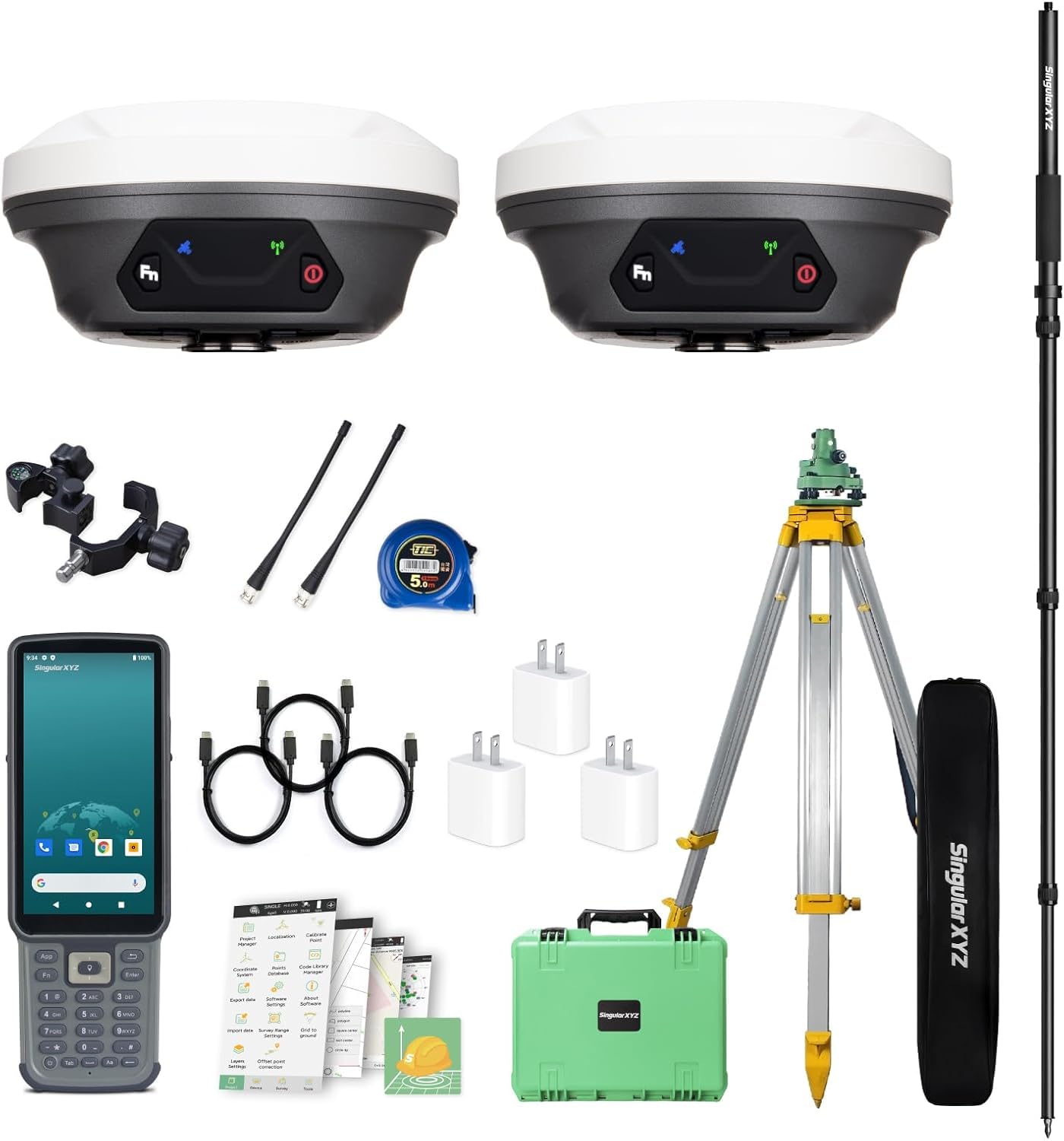 SingularXYZ E1 RTK GNSS Survey Equipment GPS Receiver with IMU