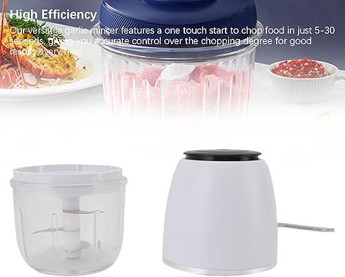 Miniatura 2 de Picadora eléctrica de ajo, procesador de alimentos portátil de 10.1 fl oz, licuadora de verduras, mini picadora de alimentos para nueces, chile,