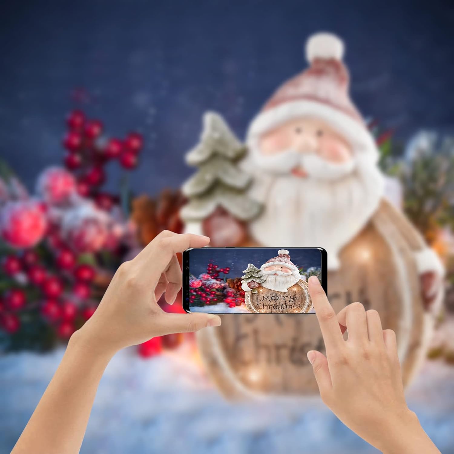 Santa Claus indoor Christmas decorations – Santa Claus figurine with LED lights for winter holiday decoration,Christmas decor frosty Santa Claus statue for shelf table fireplace and home decor accents : Home & Kitchen