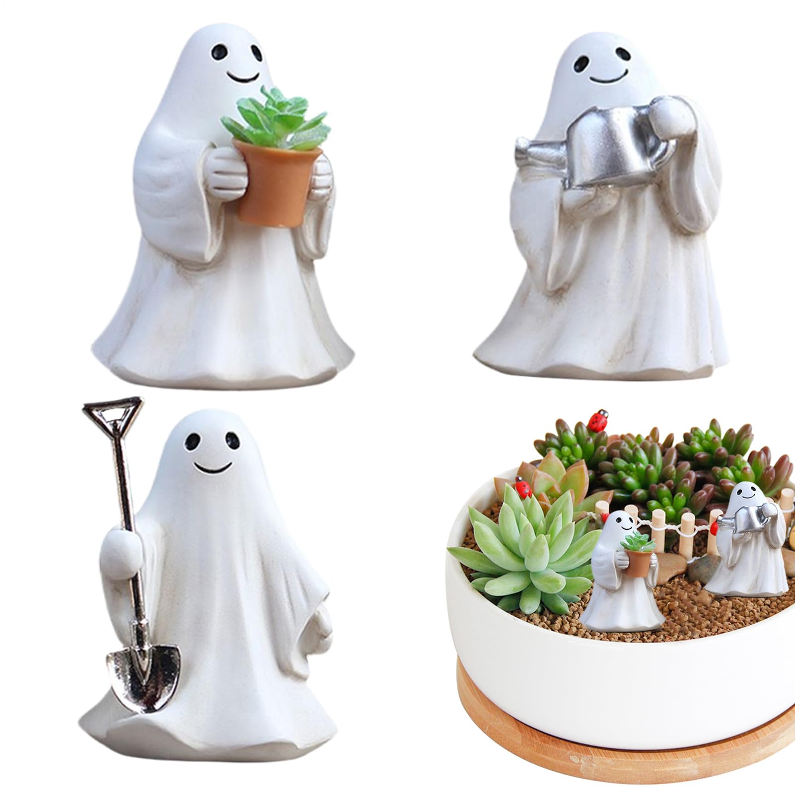 Décoration de fantômes sans casse : figurines de collection de fantômes mignons durables