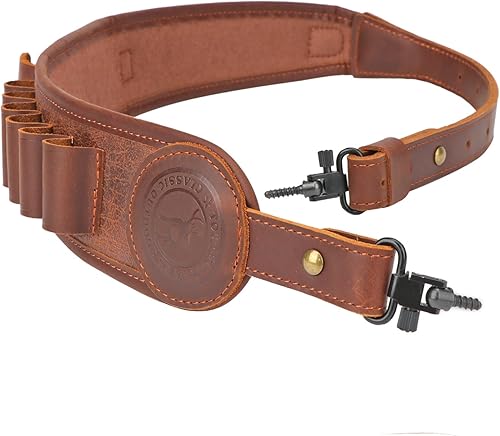 TOURBON Soporte de escopeta 12GA con correa de hombro ajustable con giro