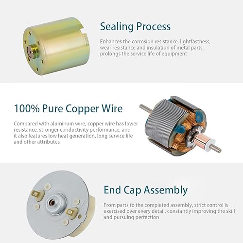 Miniatura 5 de Greartisan - Caja de cambios de 37 mm de diámetro, con eje excéntrico de salida, micromotor eléctrico de alta torsión con reducción de velocidad, de