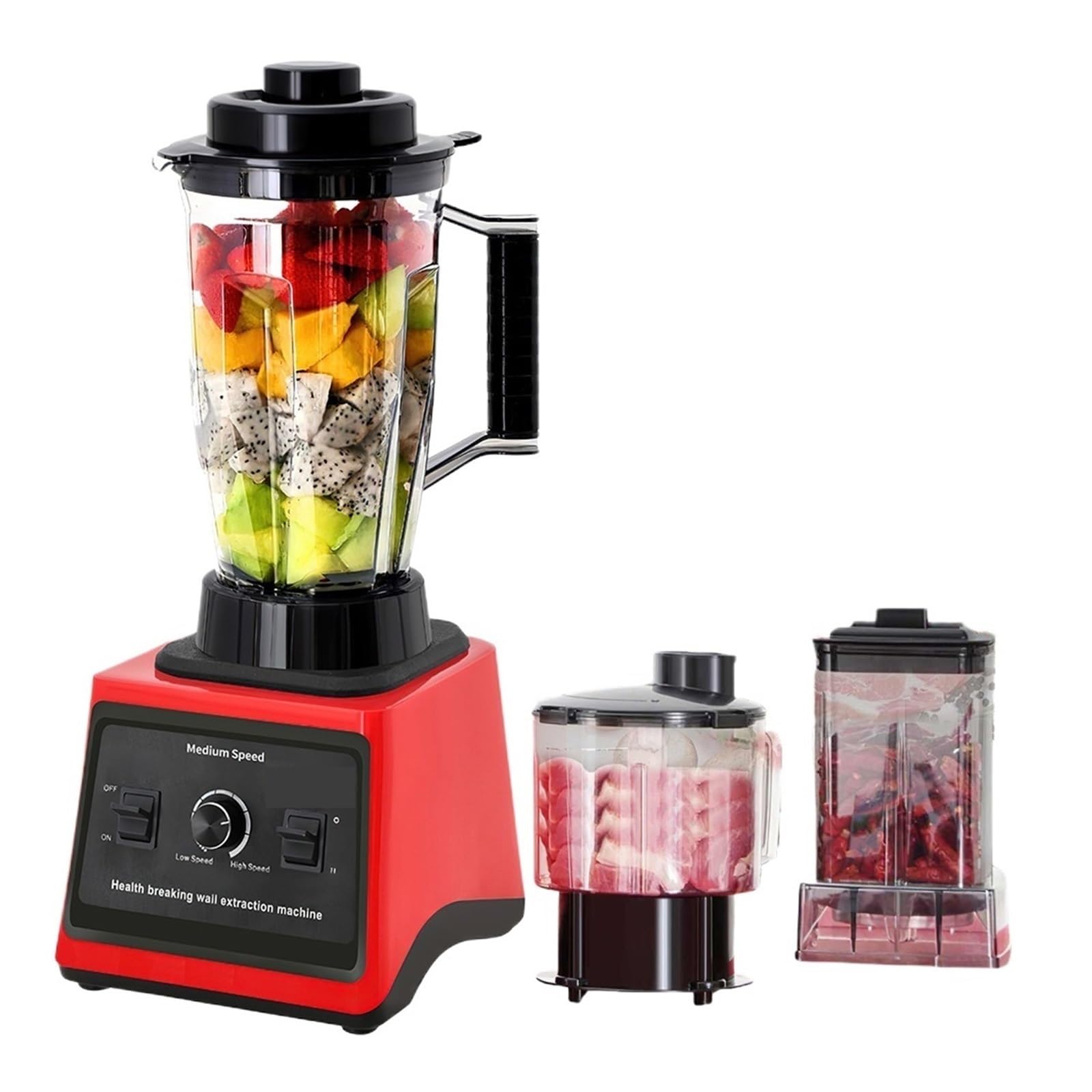 Blender Elektryczny 3 W 1 O Dużej Mocy 9500, Komercyjny Robot Kuchenny, Wyciskarka Do Koktajli Lodowych, Pojemnik L +,5 + 0 Pieczenie Bez WysiłKu