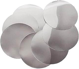 50 Packs Wine Pour Disc Drop Stop Pour Spout Cards - Thin and Reusable Pour Wine Whisky Foil Silver Drop Pouring Disks