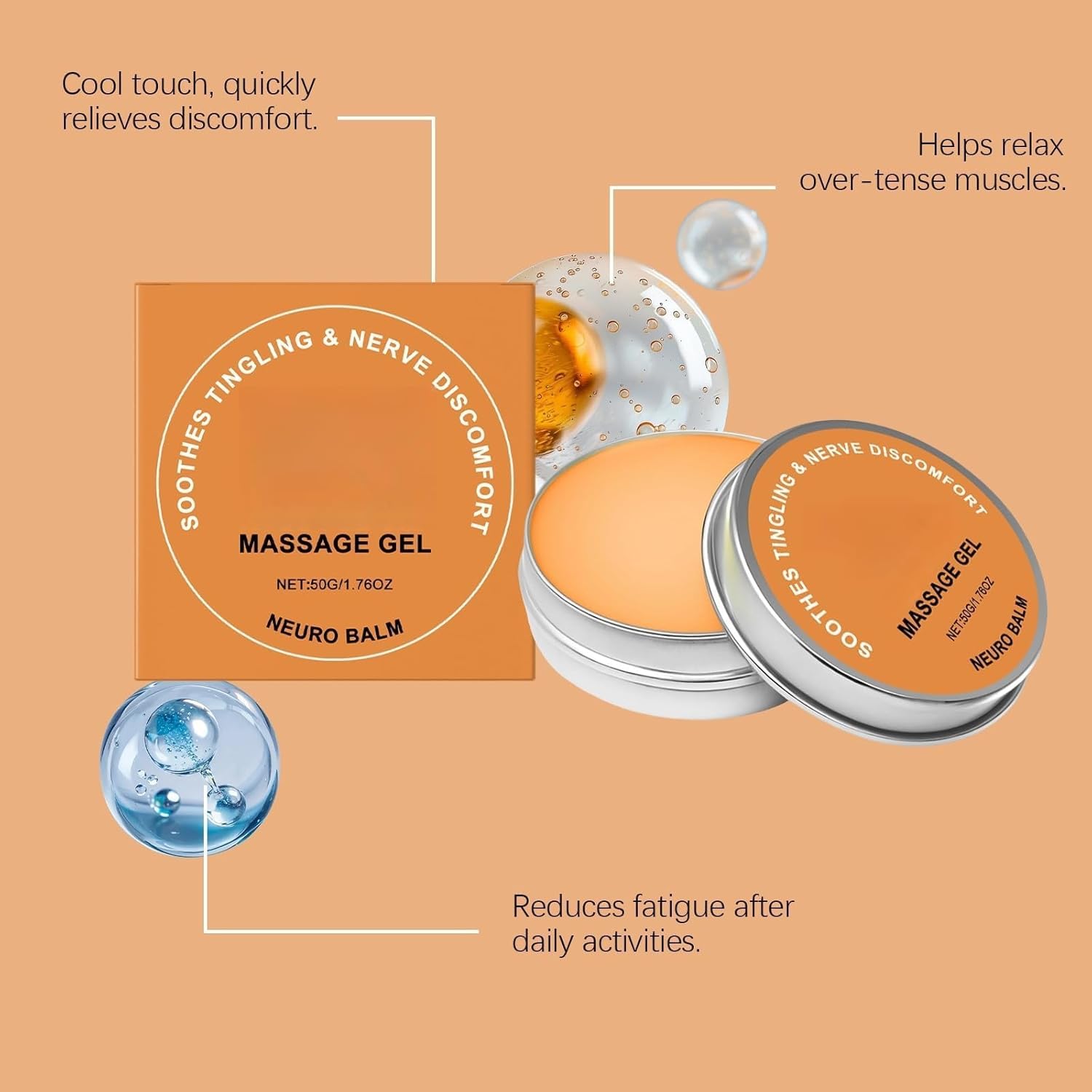 Therawolf Neuro Balm - Bálsamo natural para apoyar los nervios y las articulaciones, fórmula herbal de acción rápida con extracto de manzanilla contra hormigueo, ardor y rigidez, crema calmante, 50 g