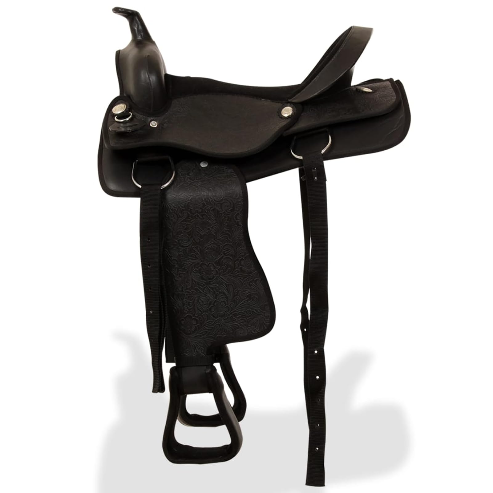 Fasba Montura Occidental, cabezada y Pechera Cuero Real 17" Negra