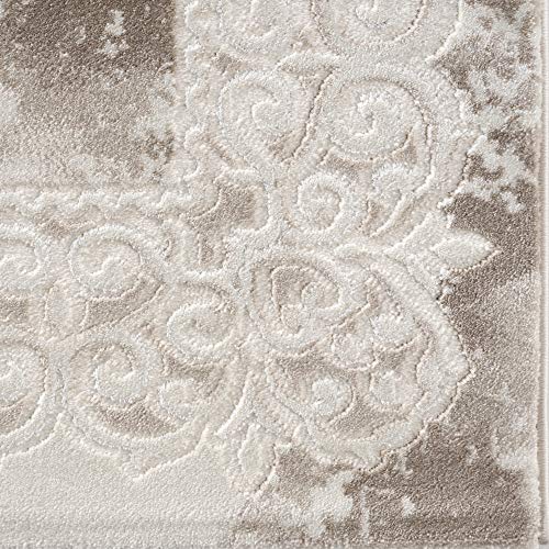 SANAT Teppiche für Wohnzimmer - Teppich Beige, Kurzflor Teppich Orientalisch, Öko-Tex 100 Zertifiziert, Größe: 160x220… – Bild 7