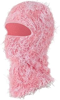 Desikixudy - Máscara de esquí en angustia integral de punto fuzzy yeat Shiesty para mujer, fácil de usar, 38 x 22 cm, color rosa, rosa