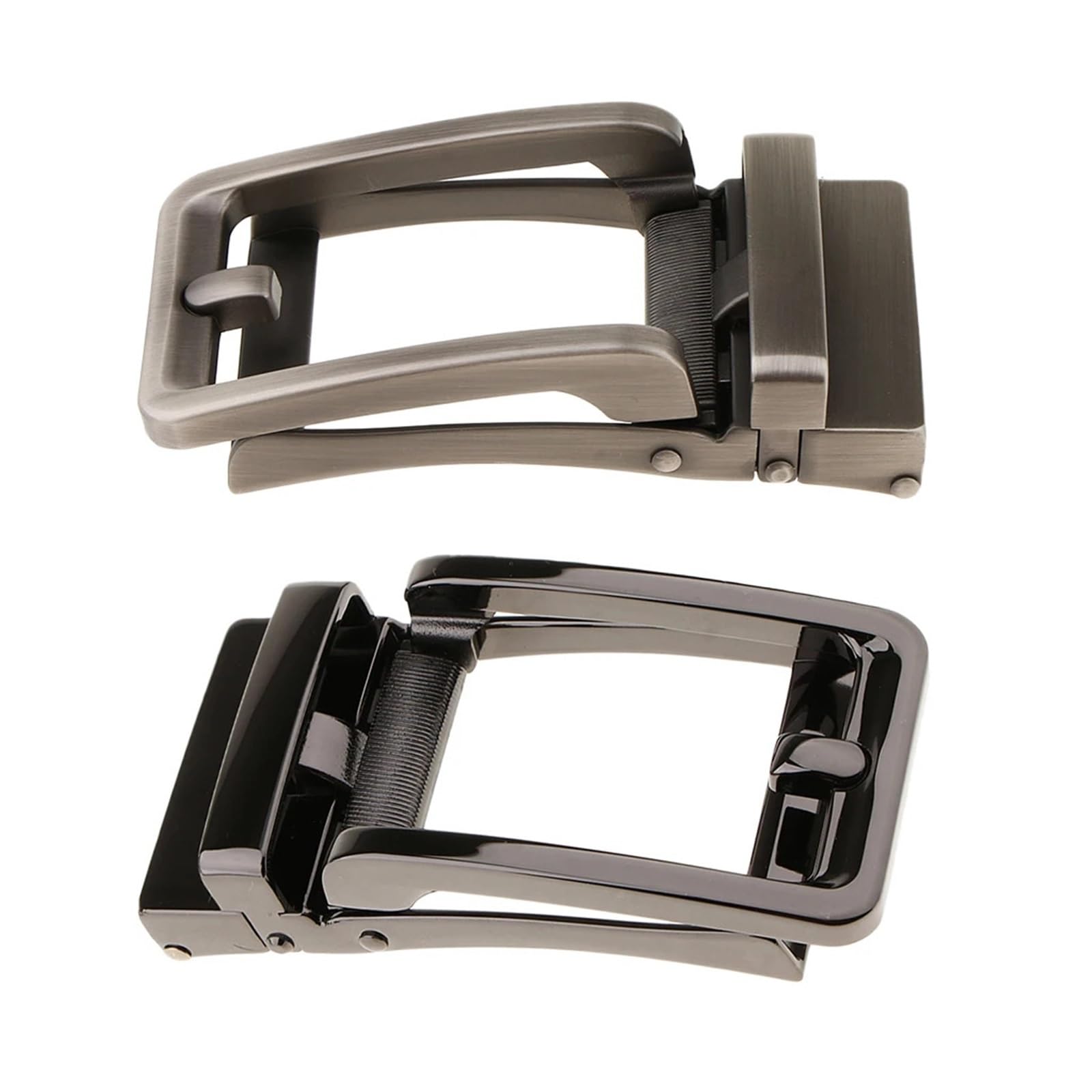 4 Uds. Cinturón de trinquete Rectangular aleación Retro informal for hombre y mujer, hebilla deslizante automática, accesorios cinturón repuesto con bloqueo automático