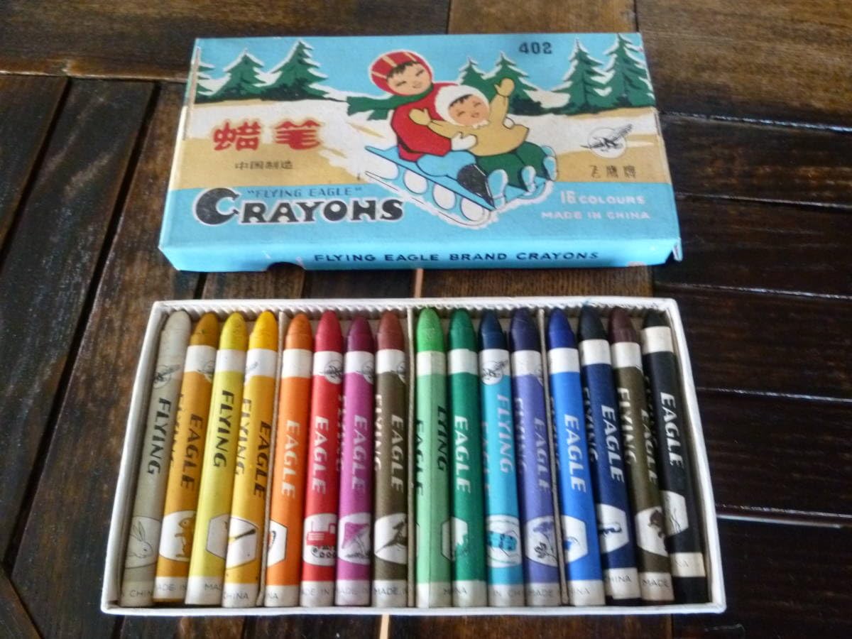 ヴィンテージ アンティーク 古物 古いクレヨン