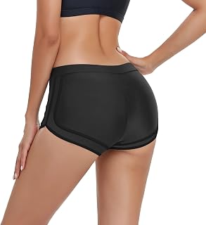 Upopby Women's Boyshort Bikini Bottoms Full Coverage Swimsuit Bottoms Athletic Boardshorts Sporty Tankini Swim Shorts