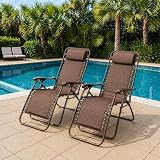 Olive Grove Padded Garden Sun Lounger