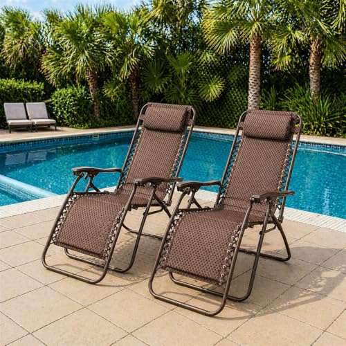 Olive Grove Padded Garden Sun Lounger