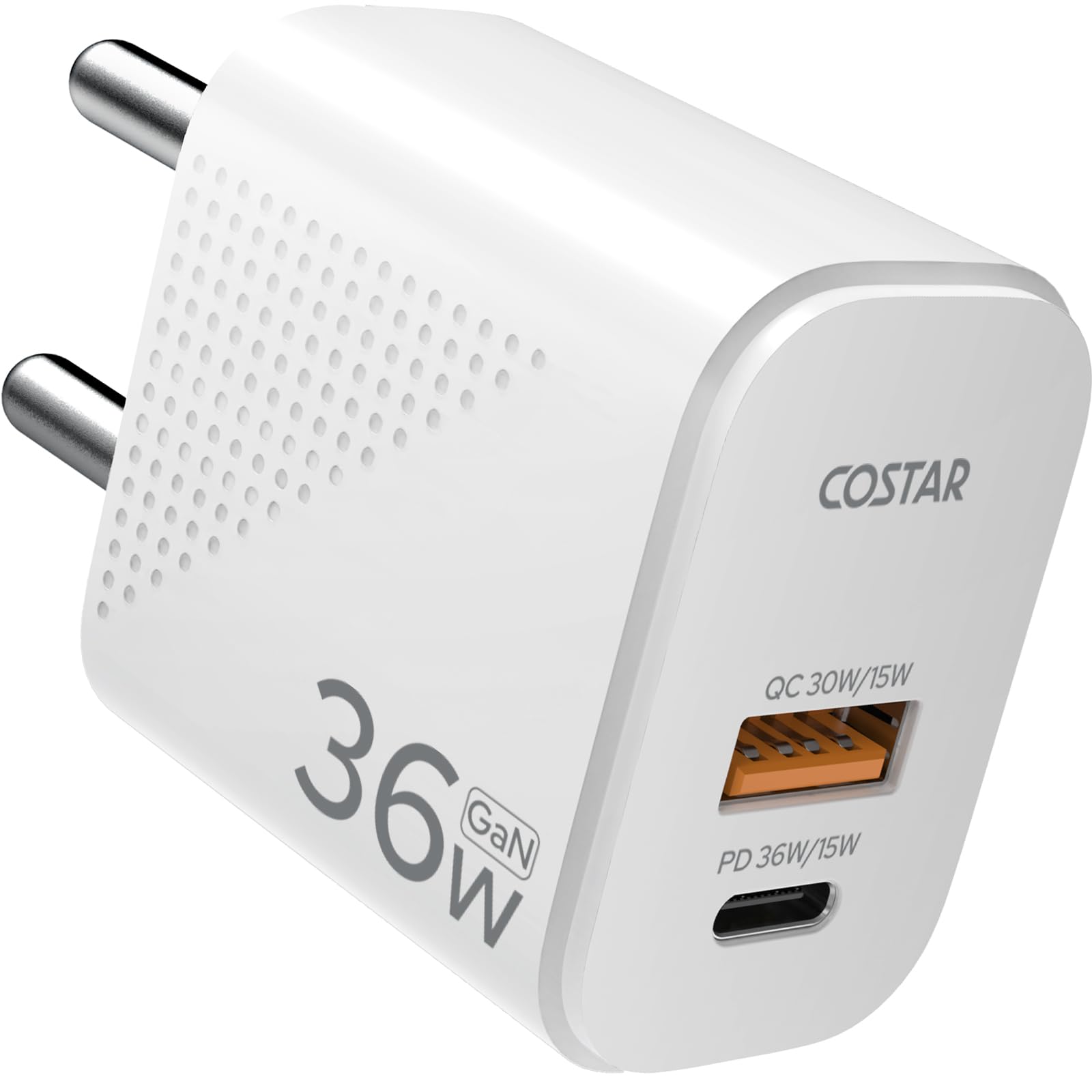 COSTAR 36W Gan USB C Charger Fast Charing Qc Pd Dual Port USB A + Type C,Power Adapter Plug Wall Charger for iPhone,Samsung,Realme,Xiaomi Vivio Oppo and Android Devices Short Circuit Protection,White (B0CFVJTSFK) Amazon Price History, Amazon Price Tracker