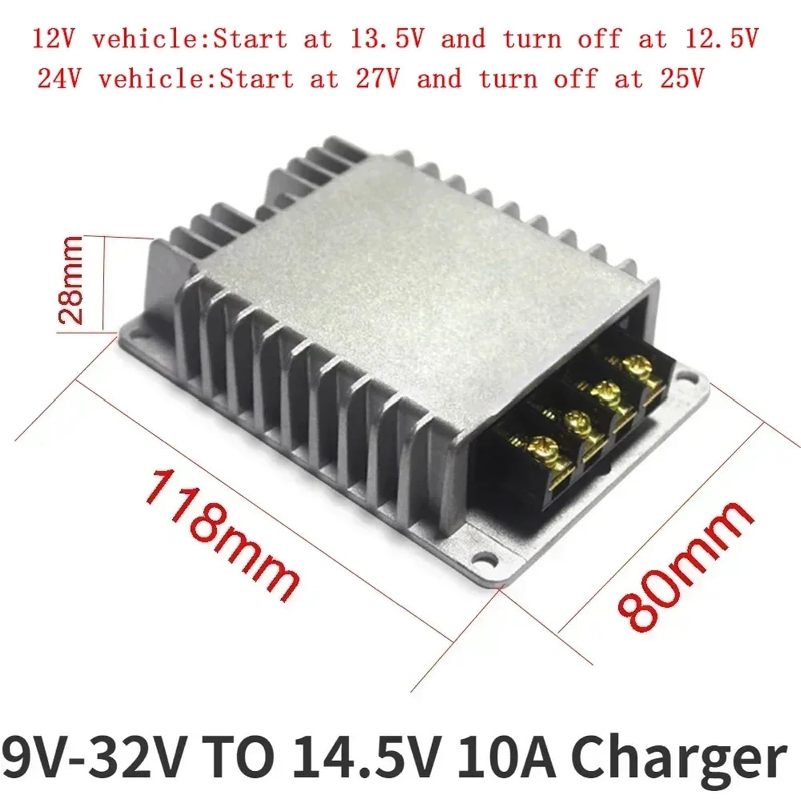 1 x ładowarka 10-36 V, 12 V, 24 V do 14,6 V, 13,8 V, 16,8 V, 12,6 V, 15 A, stały prąd dla akumulatorów kwasowo-ołowiowych i litowych Lifepo4(9V-32V to 14,5 V 10 A)
