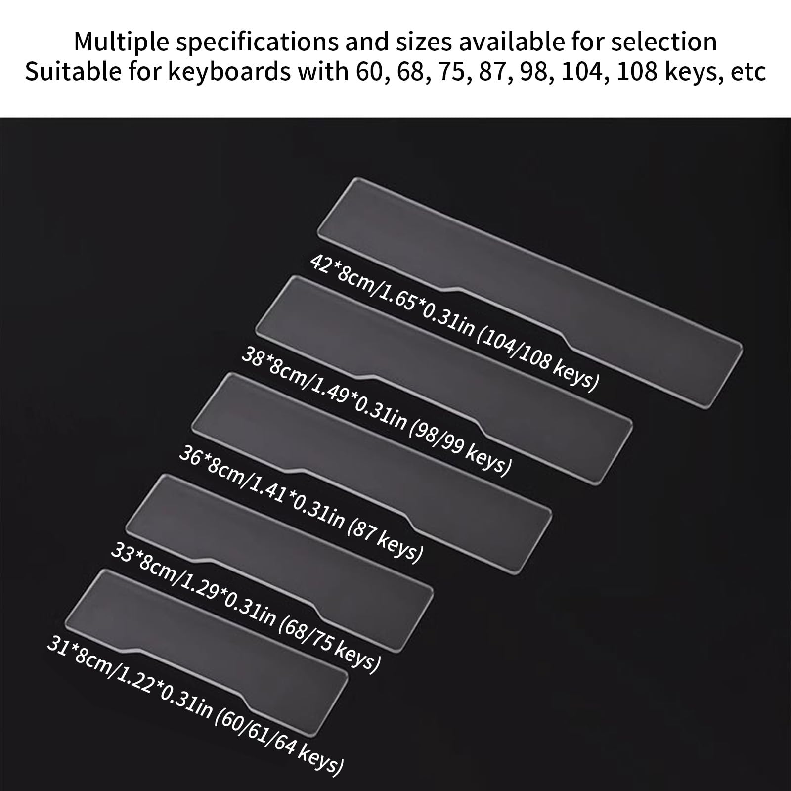 Reposamuñecas acrílico para teclados Simplicitys Reposamuñecas Personalizado Comfort Palms Ergonómico Reposamuñecas para Jugar Oficina