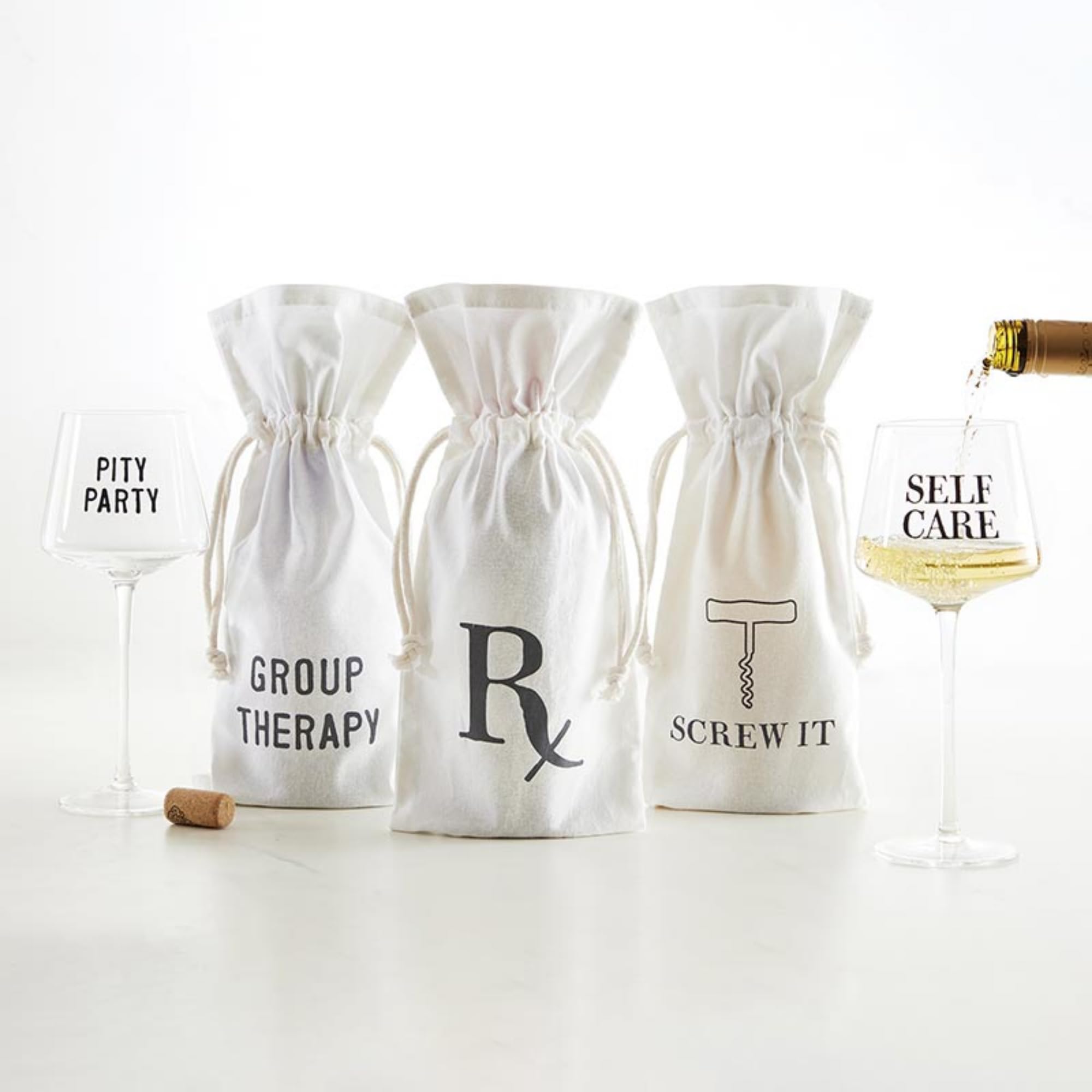 Santa Barbara Design Studio Bicchieri da vino a stelo lungo, in confezione regalo, 425,2 g, cura di sé