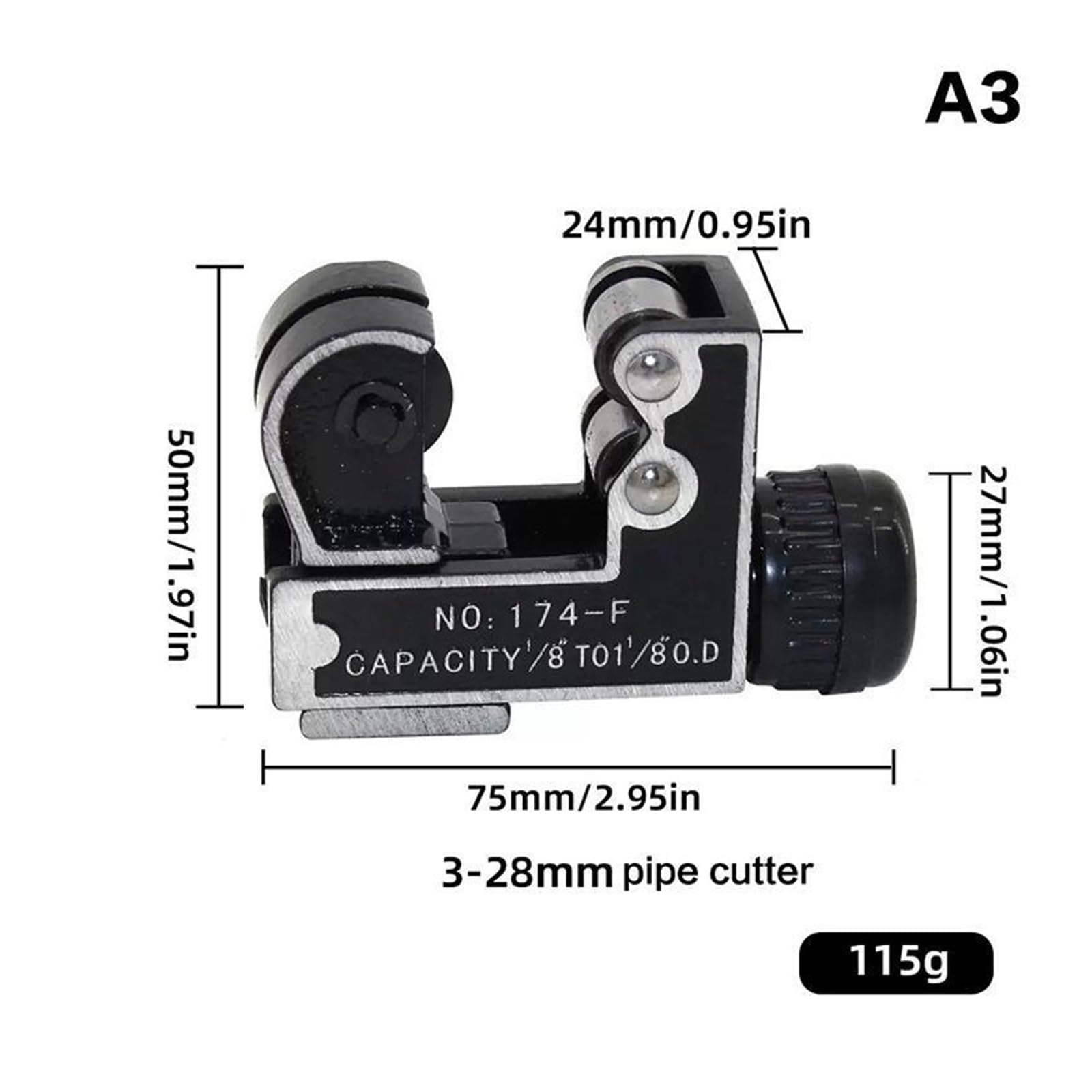 Mini coupe-tube 3-28mm, cisaille à tuyaux en laiton, cuivre et aluminium(A3)