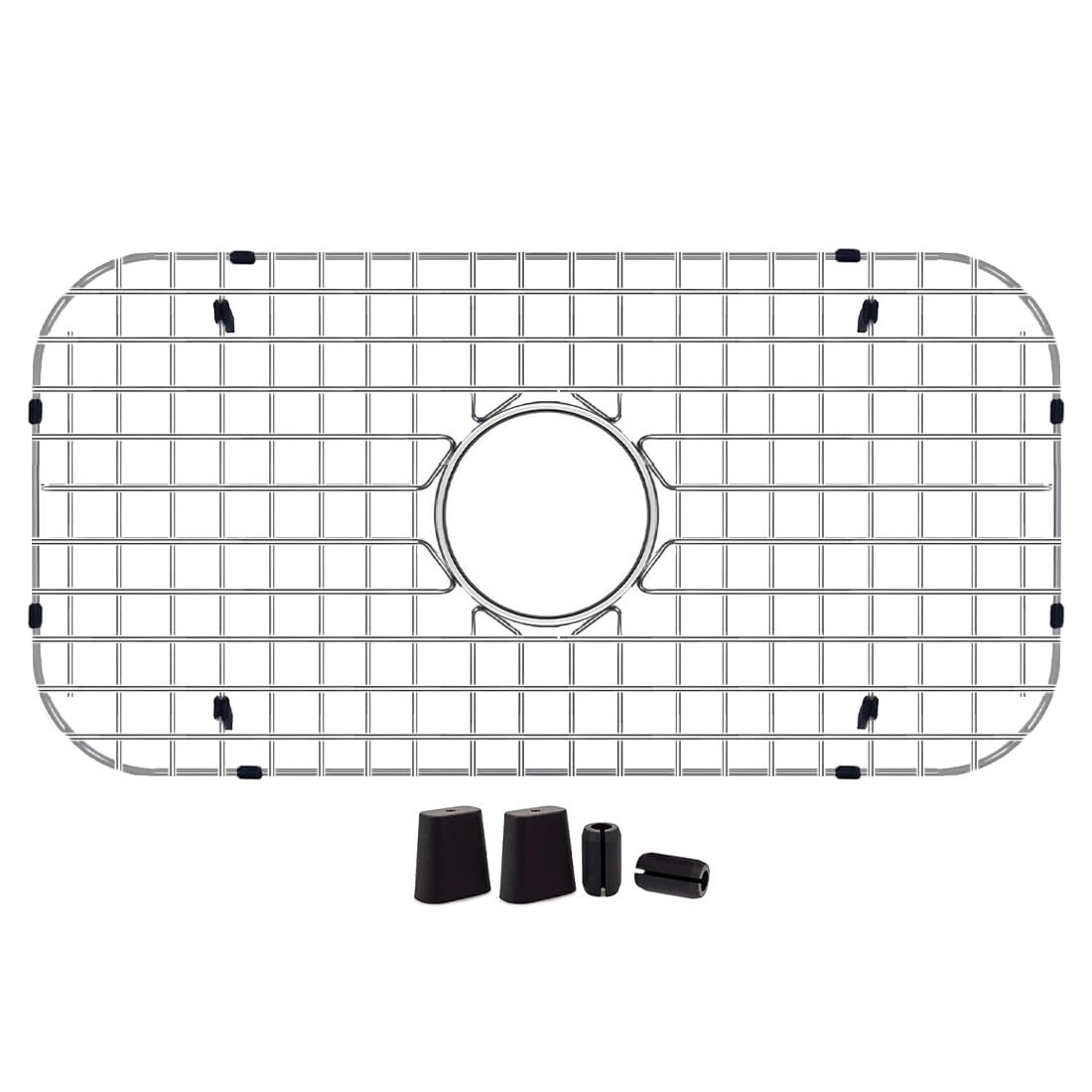 Large Sink Protector for Kitchen Sink Stainless Steel, 25 1/8" x12 7/8" Sink Grid for Bottom of Kitchen Sink, Farmhouse Metal Sink Rack for Bottom of Farm Kitchen Sink