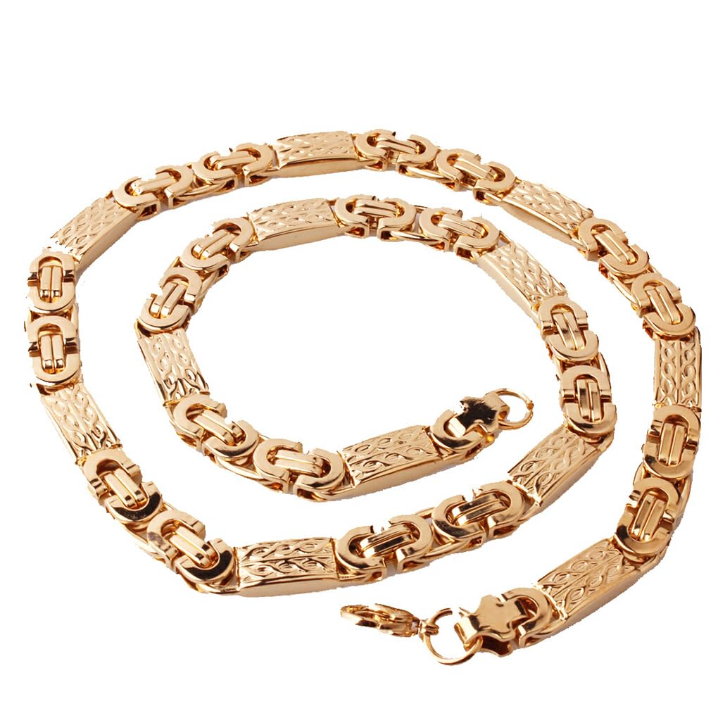 Ailan Collana da Uomo Portatile Che sostituisce Il Regalo di Compleanno dei Gioielli dell'ornamento del Pendente Fatto a Mano Lucido antiruggine anticorrosivo, 8MM 20 Pollici