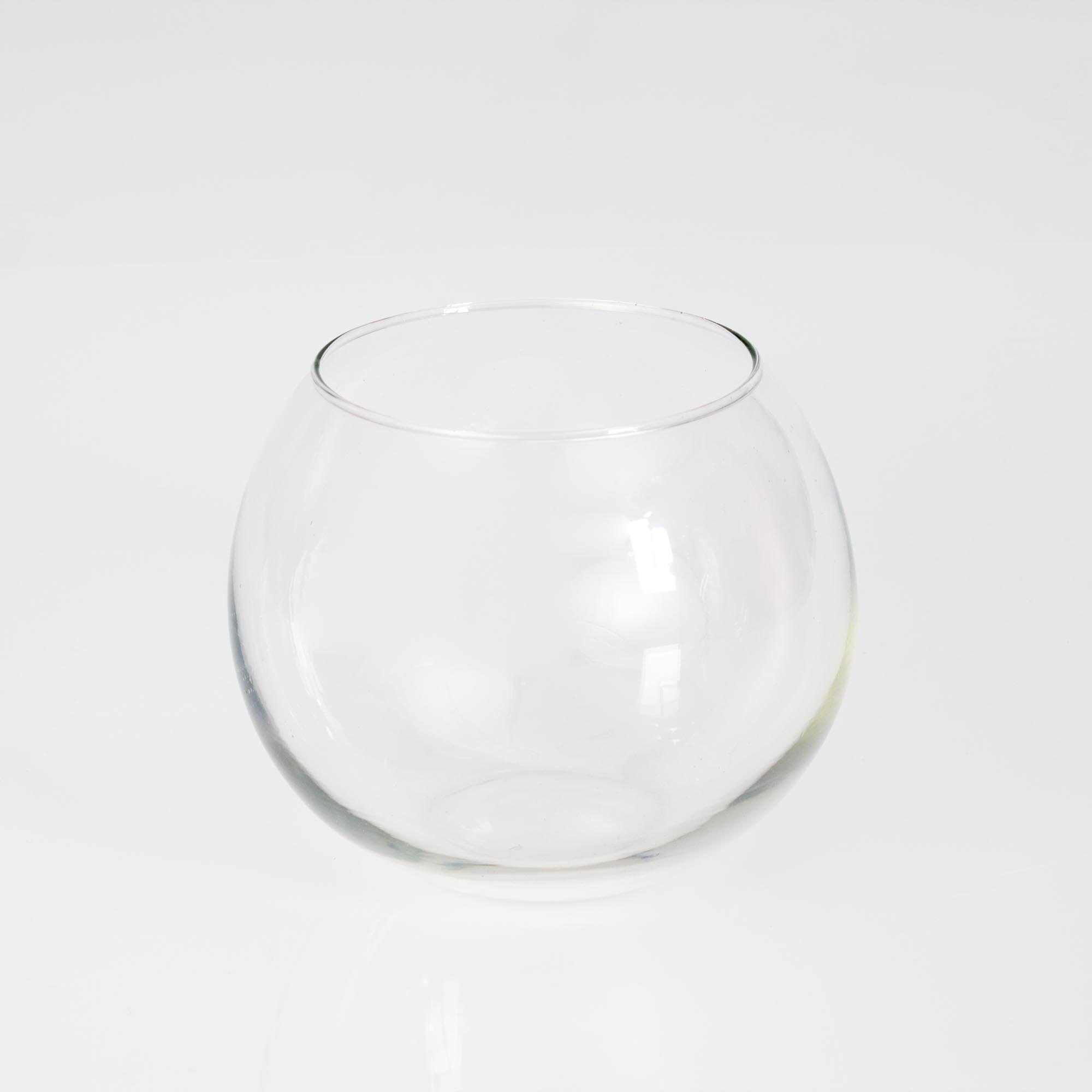 INNA-Glas Fish Bowl - Tobi Glass Spherical Vase, Transparent, 12 cm, Ø 14 cm - Glass Container - Decorative Fish Bowl