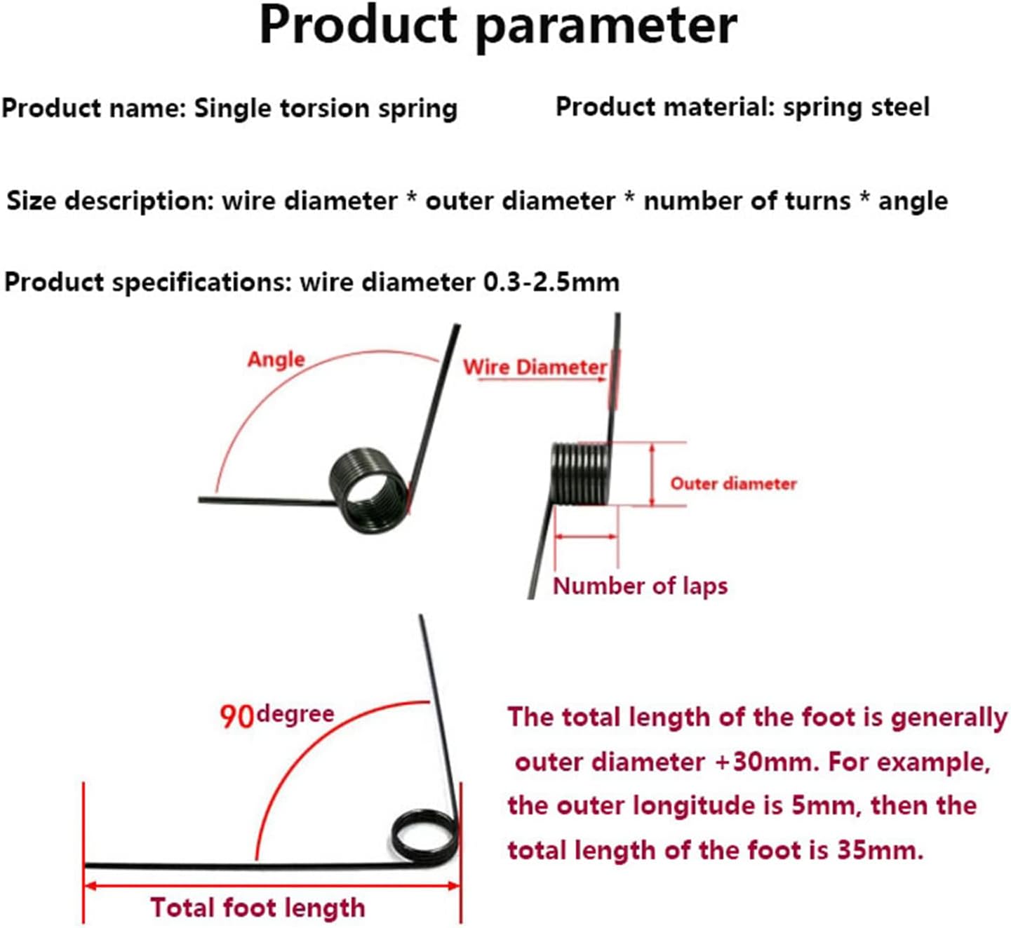 Petit ressort de torsion a inoxydable, V-Shaped Torsion Springs 10 Pcs 1.2mm Wire Diameter 9-12mm Outer Multi-Angle(1.2x12mm 6 Laps (180°))
