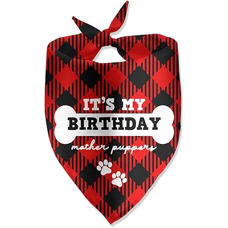 It's My Birthday Mother Puppers Bandana for Dogs: A Festive Photo Prop and Birthday Accessory