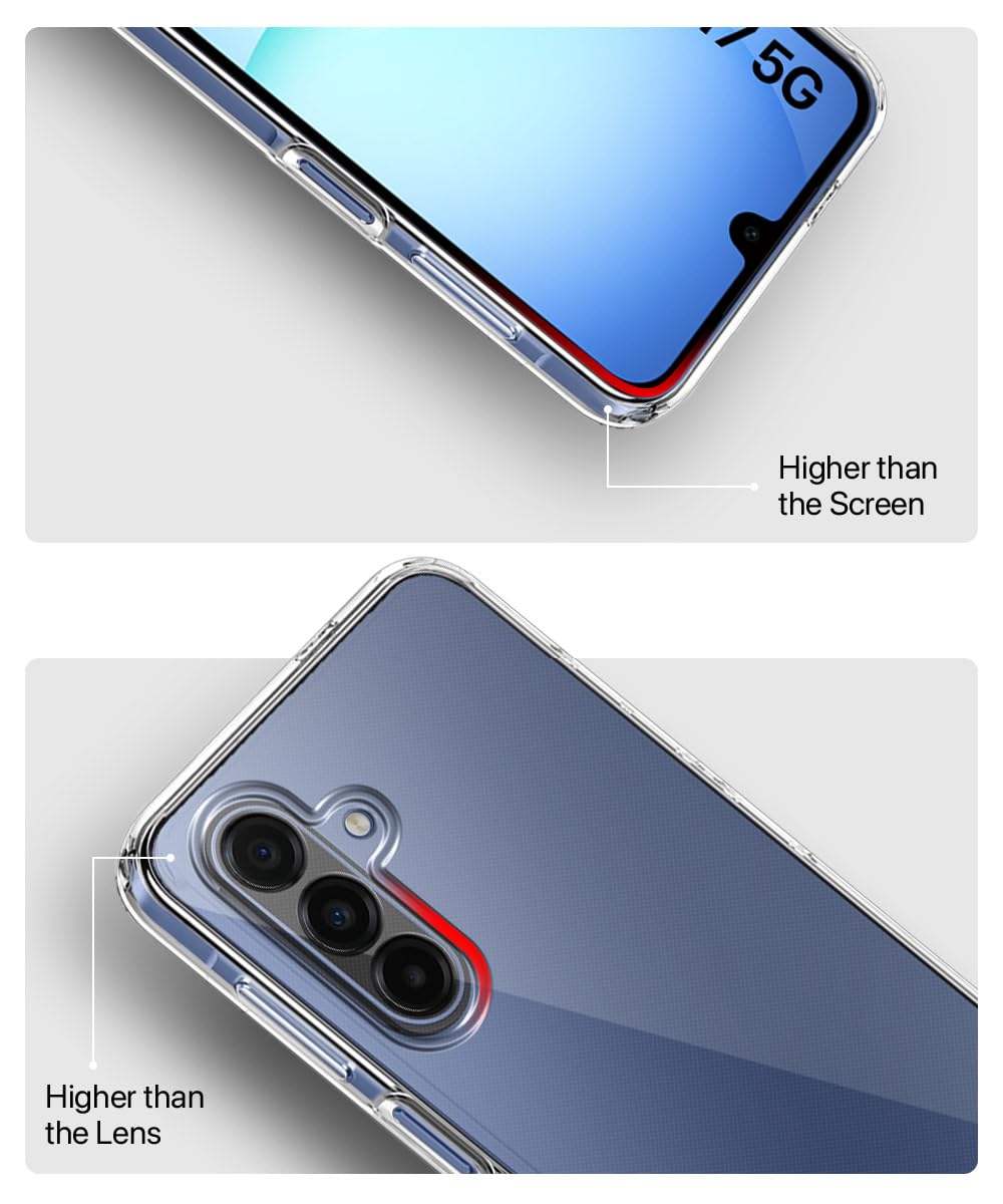 WOW IMAGINE Transparent Back Cover Case for Samsung Galaxy M17 5G | A17 5G | F17 5G | Raised Bumps for Full Device & Camera Protection Shockproof TPU Silicone Back Case Mobile Cover – Transparent — Amazon image 5